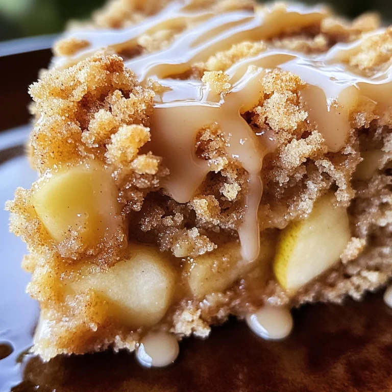 Apple Crumb Cake with Cinnamon Apple Drizzle