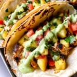 Chili Lime Chicken Tacos with Grilled Pineapple Salsa