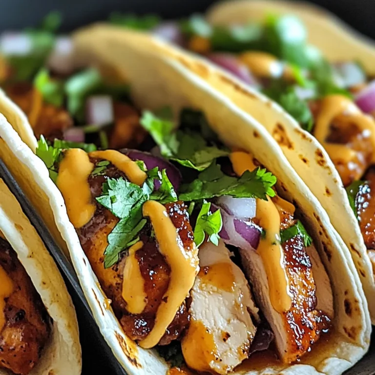 Garlic Butter Honey BBQ Chicken Tacos: Sweet, Savory & Irresistible!