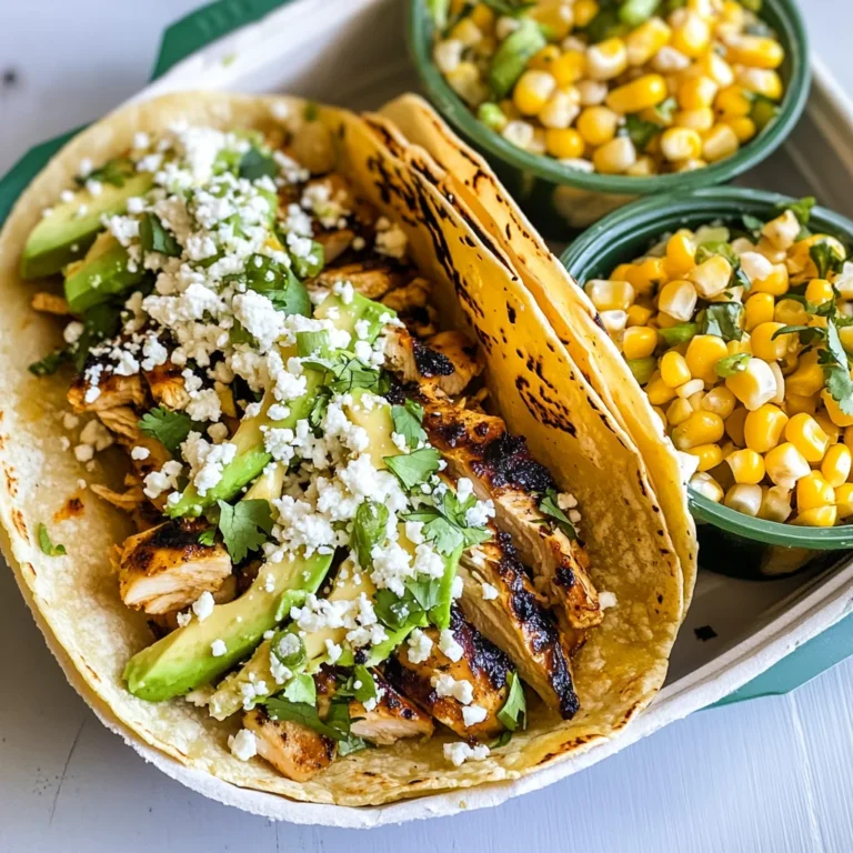 Mexican Street Corn Chicken Tacos