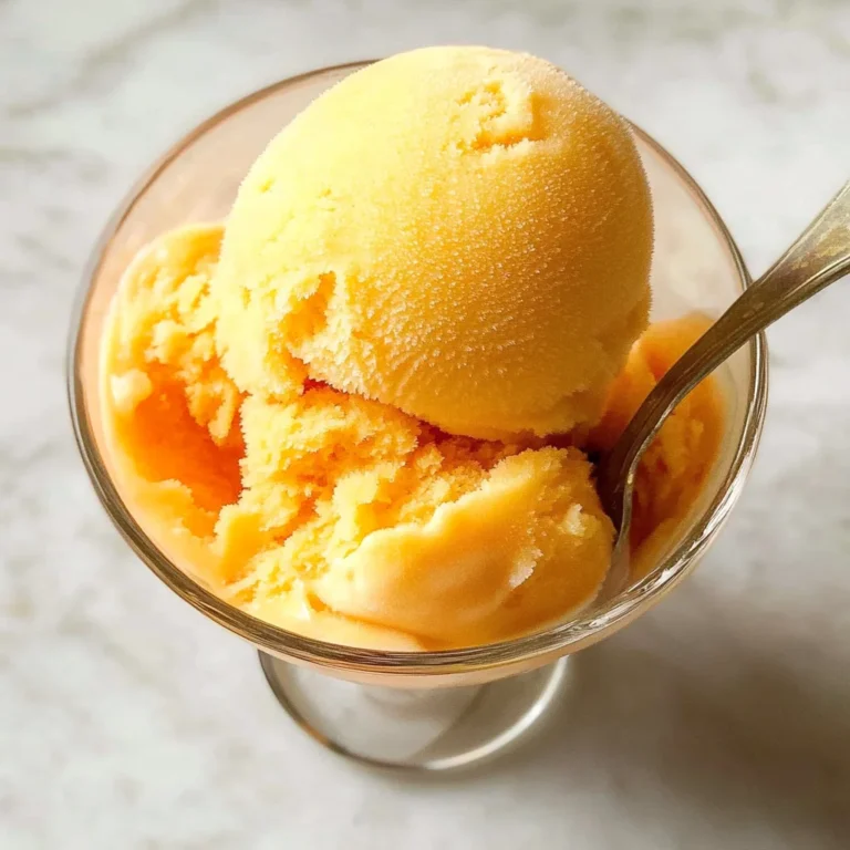 The Best Peach Sorbet Without Ice Cream Maker