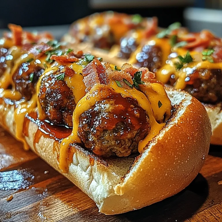 Bourbon BBQ Turkey Bacon Cheeseburger Meatball Subs Ready in 30 Minutes