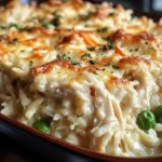 Dump-and-Bake Chicken Alfredo Rice Casserole Recipe