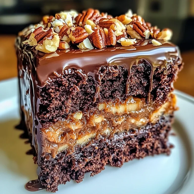 German Chocolate Poke Cake