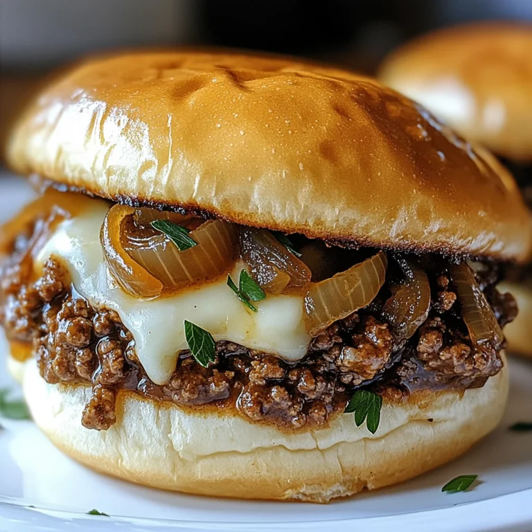 Irresistible French Onion Beef Sloppy Joes