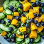 Mango Cucumber Salad with Blueberries and Avocado