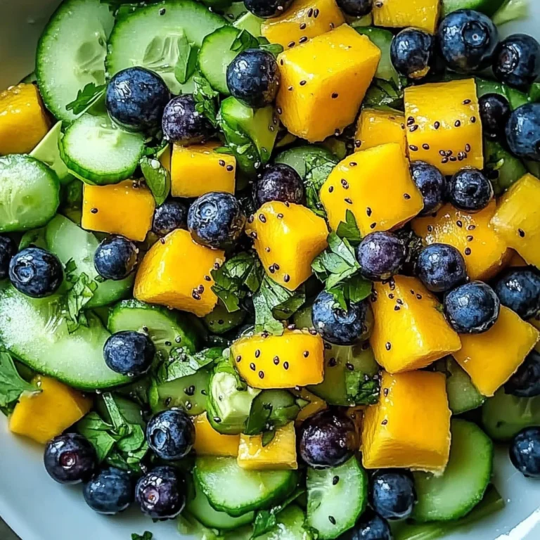 Mango Cucumber Salad with Blueberries and Avocado