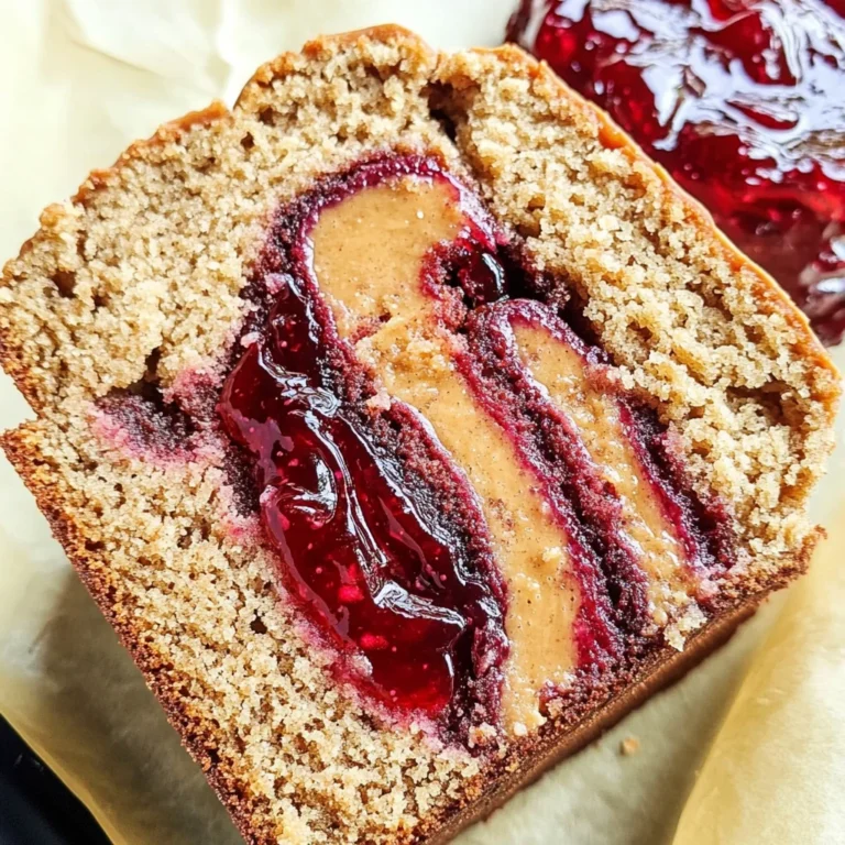 Peanut Butter & Jelly Banana Bread Recipe