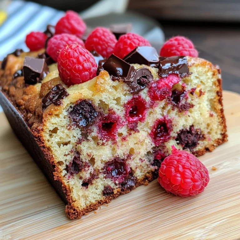 Raspberry Dark Chocolate Banana Bread