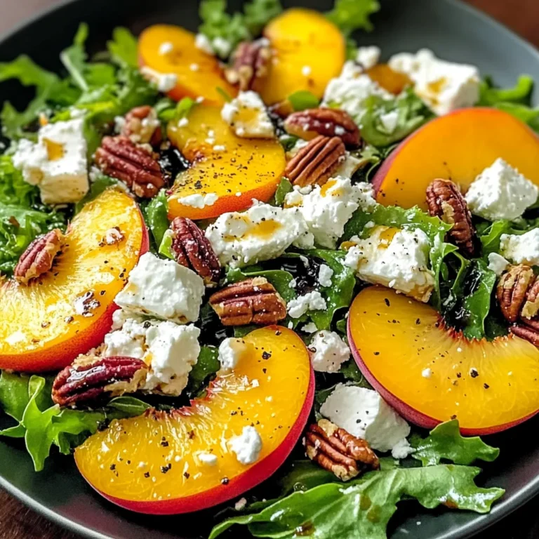 Simple Peach Feta Salad