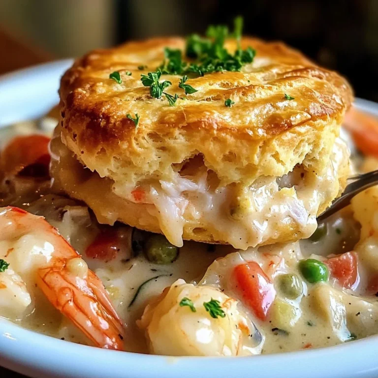 Cheddar Bay Biscuit Seafood Pot Pie: An Incredible Comforting Delight
