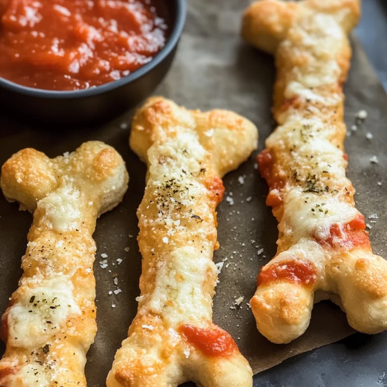 Cheesy Halloween Breadstick Bones