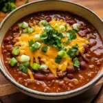 Crockpot Spicy Queso Beef Chili