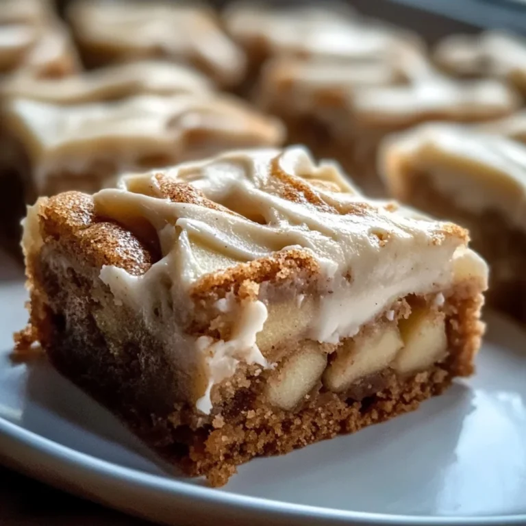 Decadent Apple Cinnamon Blondies with Maple Cream Cheese Frosting