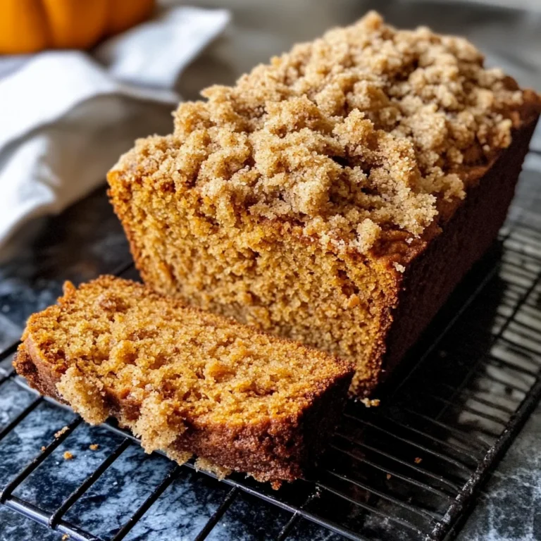 Easy Pumpkin Bread with Crumb Topping