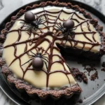 Halloween Chocolate Spiderweb Tart