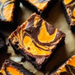 Halloween Cream Cheese Swirl Brownies