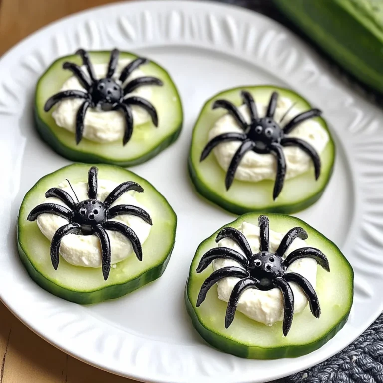 Keto Spider Cucumber Appetizer Bites