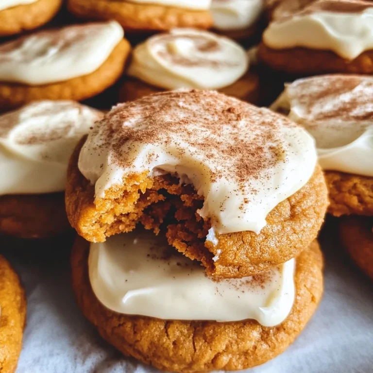 Pumpkin Cookies with Cream Cheese Frosting