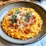 Pumpkin Risotto with Turkey Bacon & Parmesan
