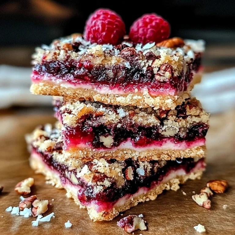 Raspberry Coconut Magic Bars