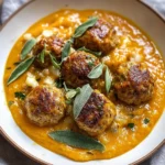 Turkey Meatballs in Pumpkin Sage Sauce