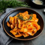 Carrot Ribbons in Rosemary Butter Sauce