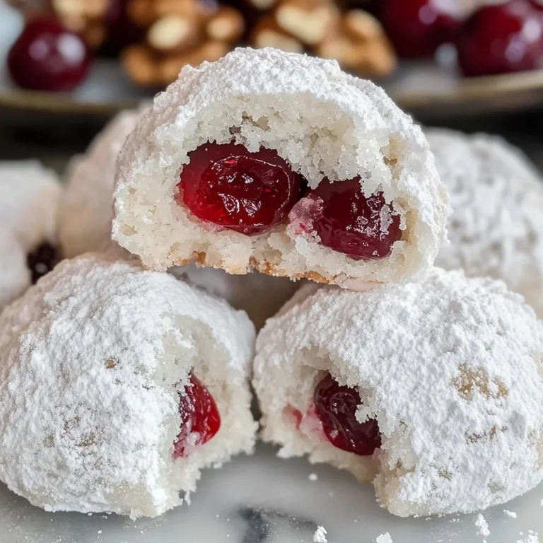 Cherry Snowball Cookies