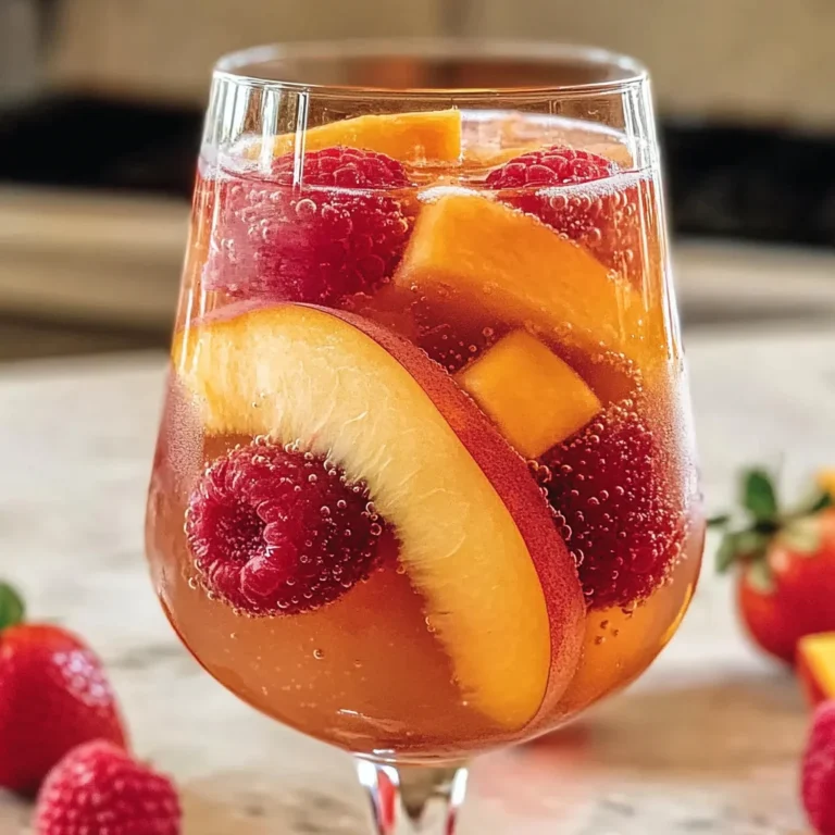 Chilled Peach Moscato Sangria