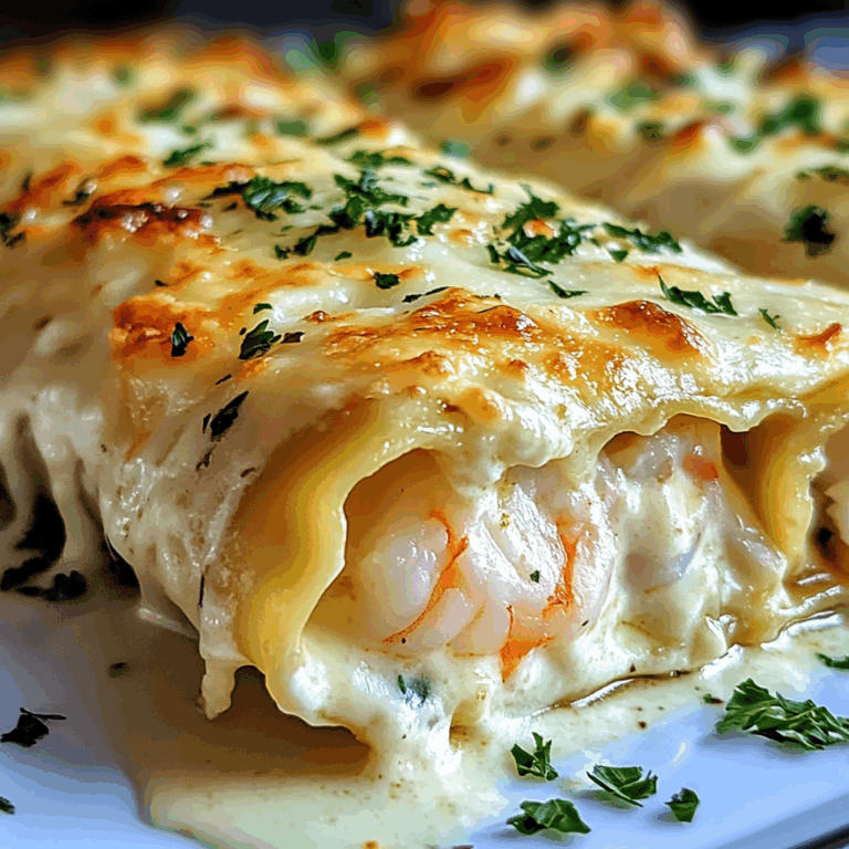 Dive into Decadence: Shrimp & Crab Alfredo Lasagna Roll-Ups You’ll Crave