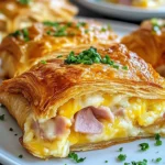 chicken chicken ham and Cheese Croissant Breakfast Casserole