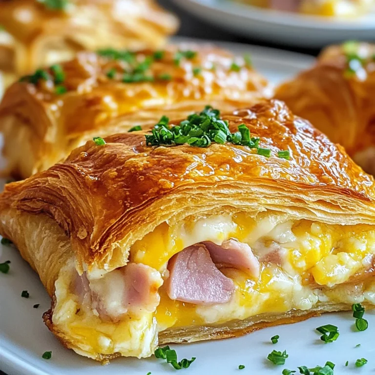 chicken chicken ham and Cheese Croissant Breakfast Casserole